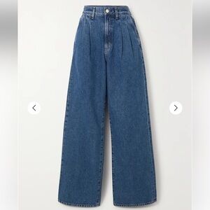 GOLDSIGN
The Edgar pleated high-rise wide-leg jeans